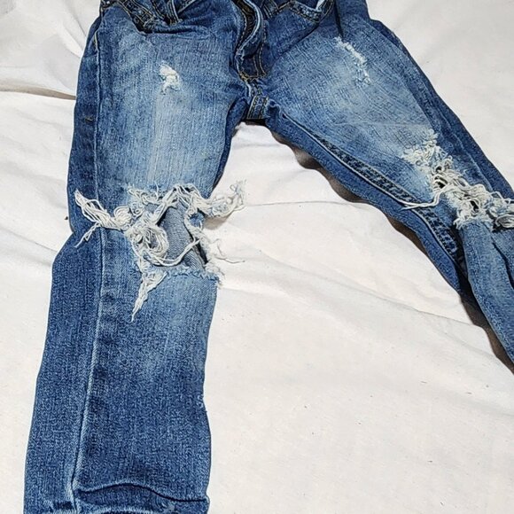 By Gosh Girls Embroidered Jeans – Size 3T – Floral Patchwork & Distressed Detail - Picture 2 of 13